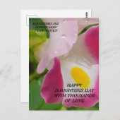 CARTE POST POUR LA JOURNÉE DES FILLES (Devant / Derrière)