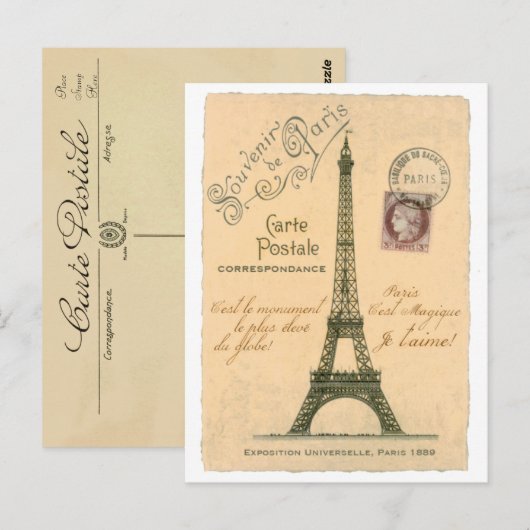 Carte postale (Devant / Derrière)