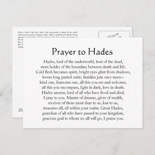 Carte postale (Devant / Derrière)