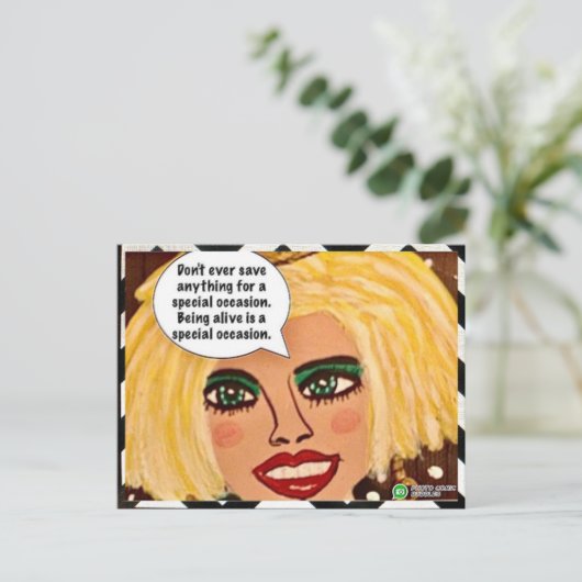 Carte postale (Debout devant)