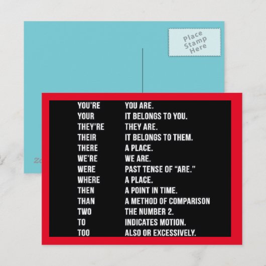 Carte postale (Devant / Derrière)