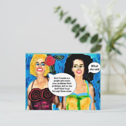 Carte postale (Debout devant)