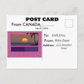 Carte postale (Dos)