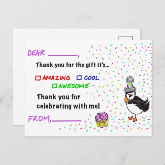 Carte postale (Devant / Derrière)