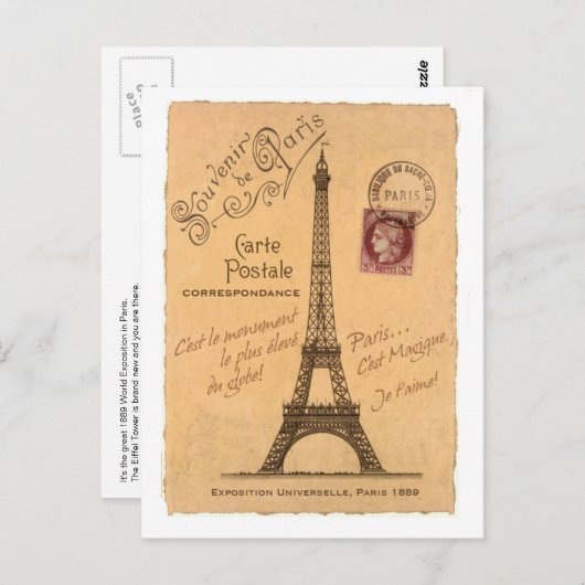 Carte postale (Devant / Derrière)