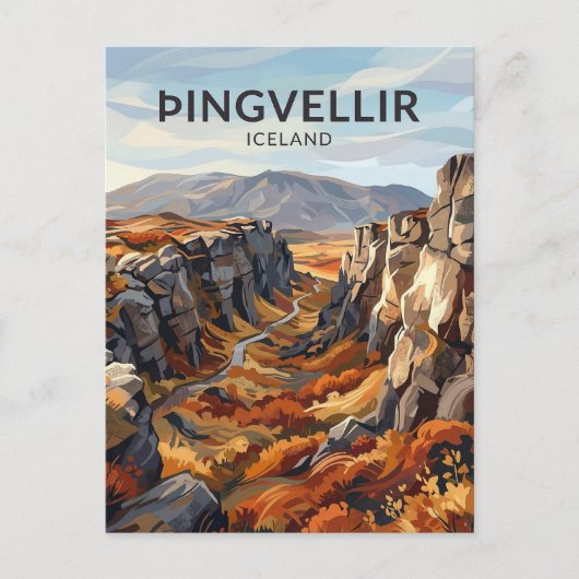 Carte Postale Þingvellir Islande (Devant)