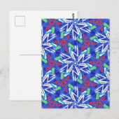 Carte Postale С flocons de neige (Devant / Derrière)