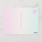 CARTE POSTALE かわいいピンクのゆるふわユニコーン♡ (Dos)