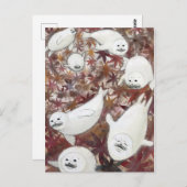 CARTE POSTALE アザラシ四季シリーズ 秋 (Devant / Derrière)
