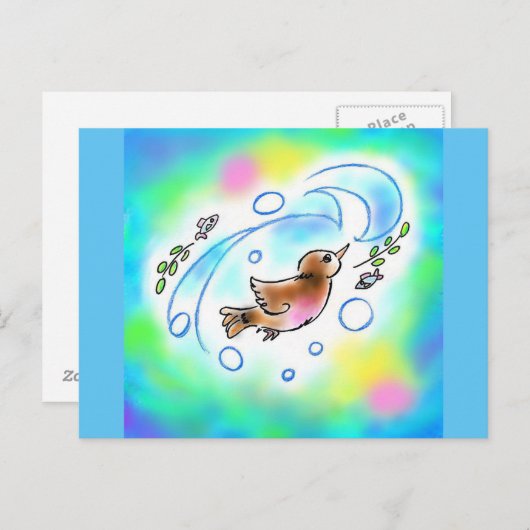 CARTE POSTALE カワガラスちゃんポストカード ポストカード (Devant / Derrière)