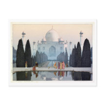 タ ー ・ マ ル ジ, Taj Mahal, Hiroshi Yoshida, Woodcut