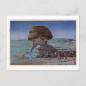 Carte Postale フ, Hiroshi Yoshida, ク'夜, Sphinx (Nuit), Woodcut (Devant)