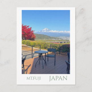 Carte Postale ポラロイド風 富士山と秋の紅葉 観光ポストカード | Modern Vintage Mt Fuji