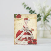 CARTE POSTALE マリーアントワネットのポストカード、ヴァレンタイン・レッドー絵葉書 (Debout devant)