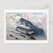 Carte Postale ユングフラウ, Jungfrau, Hiroshi Yoshida, Woodcut (Devant)