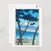 Carte Postale 三保の富士, Le mont Fuji à Miho, Hasui Kawase (Devant / Derrière)
