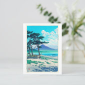 Carte Postale 三保の松原, Pine Beach at Miho, Hasui Kawase (Debout devant)