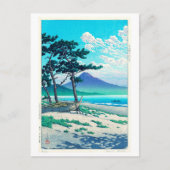 Carte Postale 三保の松原, Pine Beach at Miho, Hasui Kawase (Devant)
