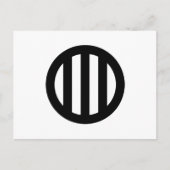 CARTE POSTALE 丸 に 縦 三 つ 引 き (Devant)