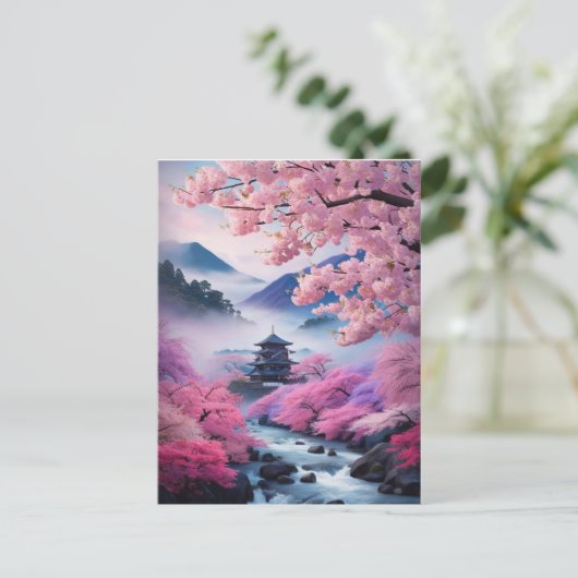 CARTE POSTALE 伝統的な日本の風景*春 (Debout devant)