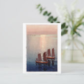 Carte Postale 光 海, Mer scintillante, Hiroshi Yoshida, Découpe (Debout devant)