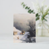 CARTE POSTALE 冬 の 牛 車 (Debout devant)