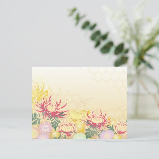 CARTE POSTALE 和の美しさを届ける*菊のポストカード (Debout devant)