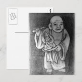 Carte Postale 布 袋 Hotei comme marionnettiste (Devant / Derrière)