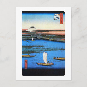 Carte Postale 帆 掛 け 舟 と 富 士, Voilier  & Mont Fuji, Hiroshige