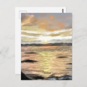 CARTE POSTALE 朝焼けの海 (Devant / Derrière)