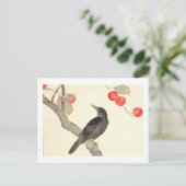 Carte Postale 柿 に 烏, 抱 Persimmon et Crow, Hōitsu (Debout devant)