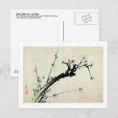 Carte Postale 梅 花, 北 Fleurs 斎 de prunes, Hokusai, Ukiyo-e (Devant / Derrière)