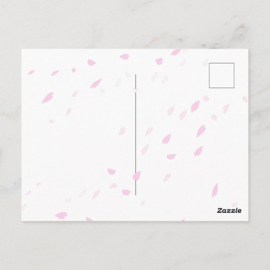 CARTE POSTALE 満開の桜が湖面に映る幻想的な世界*春の便り (Dos)