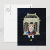 Carte Postale 猫 Chat chanceux (Devant / Derrière)