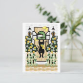 CARTE POSTALE 窓 の 中 覗 を 時      ...() ...(). (Debout devant)