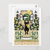 CARTE POSTALE 窓 の 中 覗 を 時      ...() ...(). (Devant / Derrière)