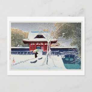 Carte Postale 芝 公 園 雪, Neige au parc Shiba, Tokyo, Hasui Kawase