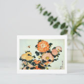Carte Postale 菊 と 蜂, 北 斎 Chrysanthemum et Bee, Hokusai (Debout devant)