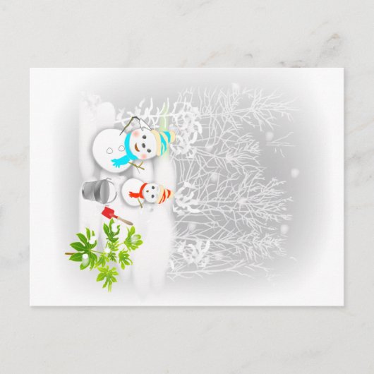 CARTE POSTALE 雪 だ る ま (Devant)