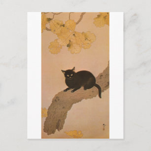 Carte Postale 黒猫, chat noir de 春草, Shunsō