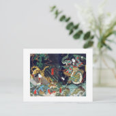 Carte Postale 龍虎, 豊国 Dragon & Tiger, Toyokuni, Ukiyo-e se tradui (Debout devant)