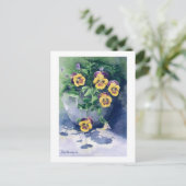 Carte Postale 0011 Pansies dans Planter (Debout devant)