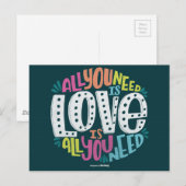 CARTE POSTALE 0032-ALL-YOU-NEED-IS-LOVE-01 (Devant / Derrière)