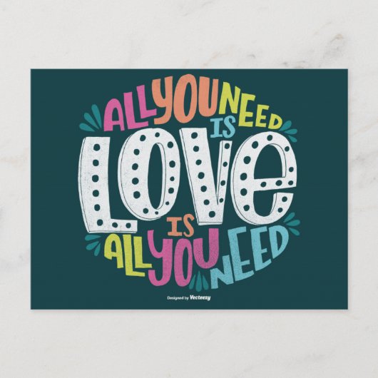 CARTE POSTALE 0032-ALL-YOU-NEED-IS-LOVE-01 (Devant)