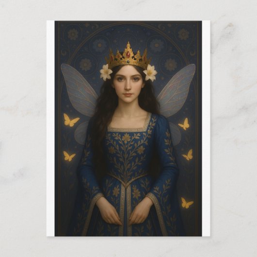 Carte Postale 006_A fairy princess in royal blue. (Devant)