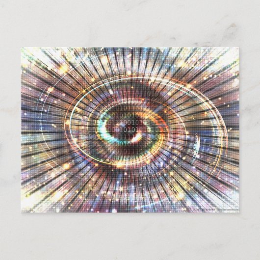 Carte Postale 0100101010001101 (partie 2) | Cyberespace binaire (Devant)