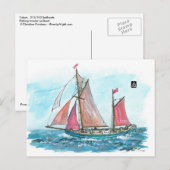 Carte Postale (013) Bateaux à voile du Yukon (Devant / Derrière)