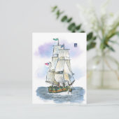 Carte Postale (044) Lady Washington Tall Ship (Debout devant)