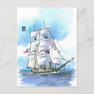 Carte Postale (053) US Brig Niagara Sailboat