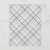 CARTE POSTALE 056 PLAID BLACK GREY MOTIF ARRIÈRE - PLAN (Devant)
